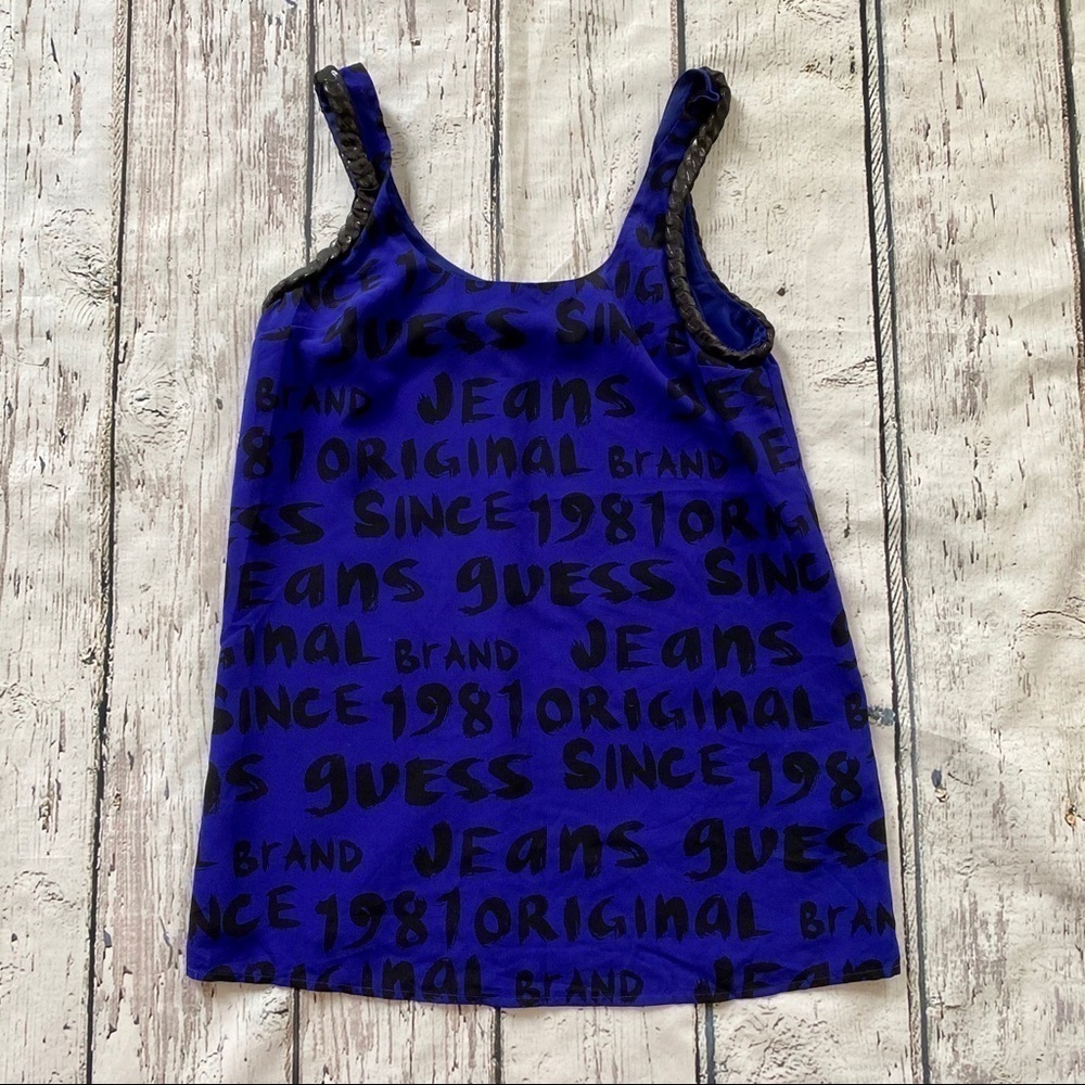 Blue and black Guess top